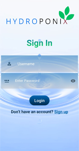 HydroApp Sign In