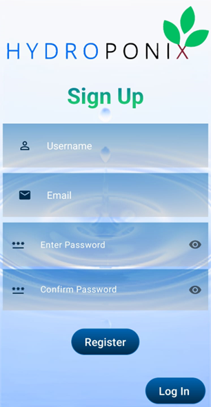 HydroApp Sign Up